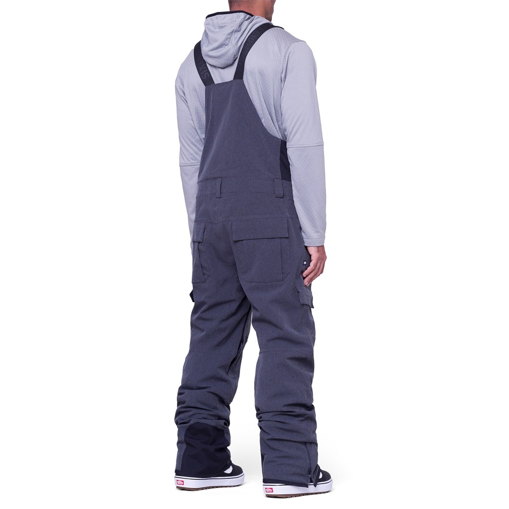 686 HOT LAP INSULATED BIB - BLACK DENIM | 5-0 Boardshop